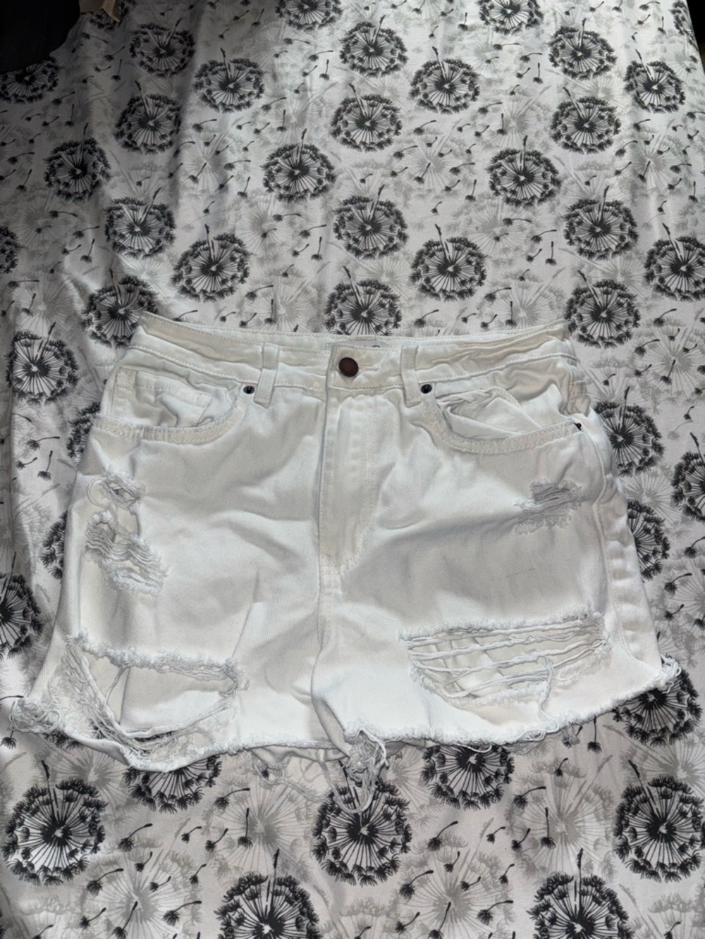 O’Neill White Distressed Women's Denim Shorts